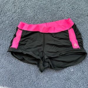 Black and pink Lululemon booty shorts